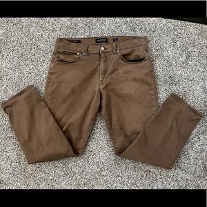 Men’s Lucky Brand Dark Tan Chino Pants, 36x30